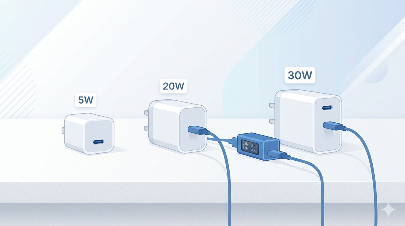 Testing iPhone charger speed